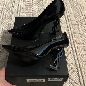 Saint Laurent Black Patent Leather Heels